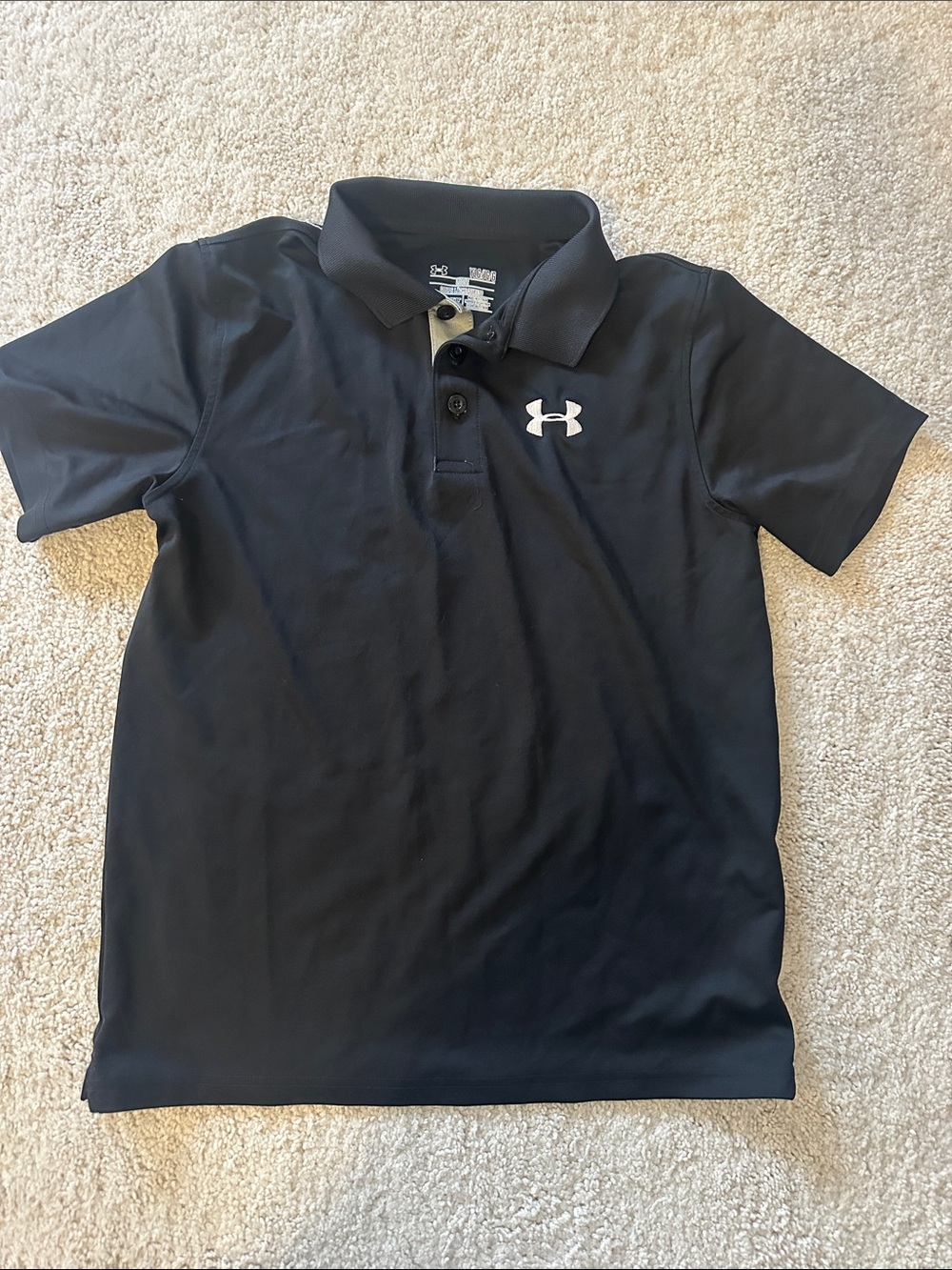 Under Armour Black Polo with White Logo